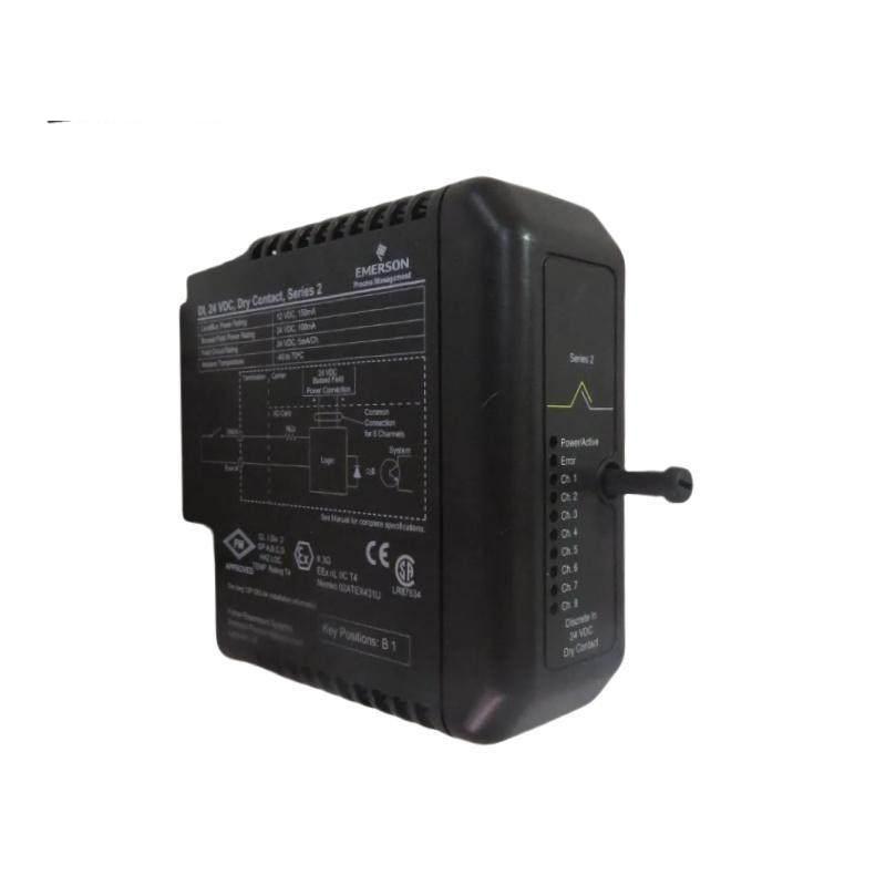 Emerson KJ3201X1-BA1 12P2535X042 DI 8-Channel 24 VDC DRY CONTACT